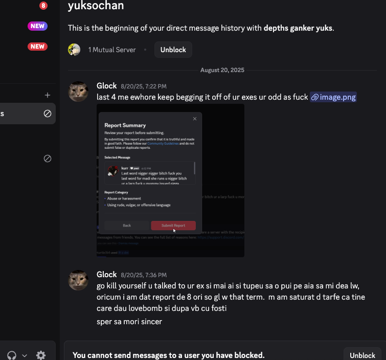 cosmin insulting and harassing